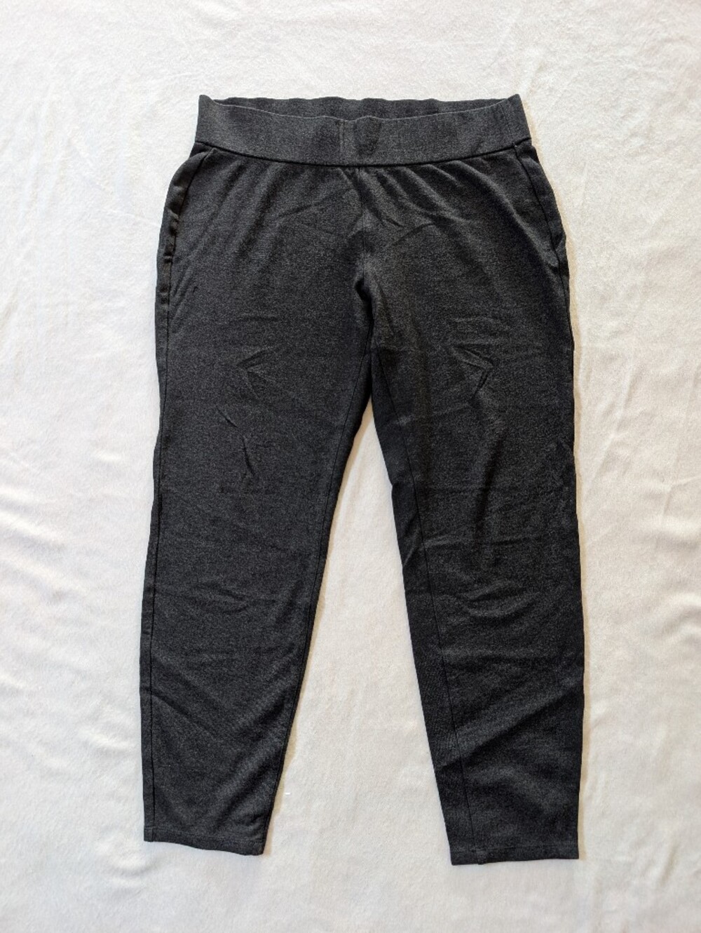 Eileen Fisher Charcoal Gray Knit Pull-On Pants Size PM